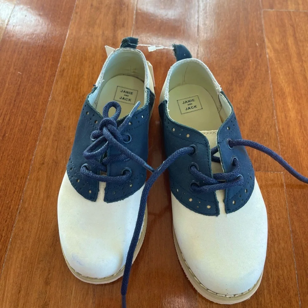 NEW J&J JANIE AND JACK Boys Derby Oxford Dress Shoes Toddler Easter NWT Size 13